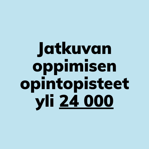 Jatkuvan oppimisen opintopisteet yli 24 000.