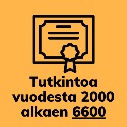 Tutkintoa vuodesta 2000 alkaen 6600.