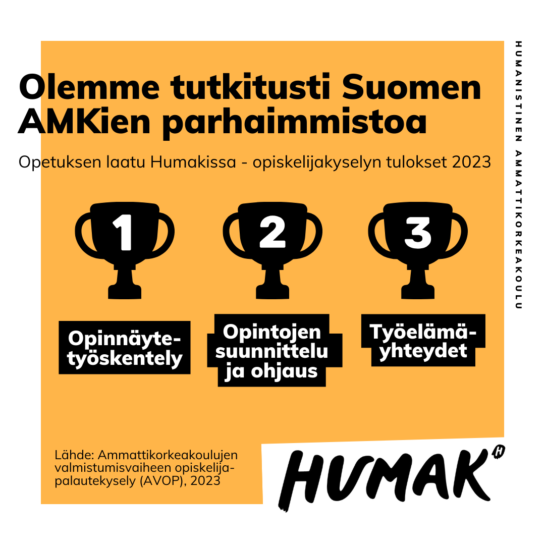 Humakin sitoutuminen laadukkaaseen opetukseen heijastuu AVOP-kyselyn tuloksissa | Humak 